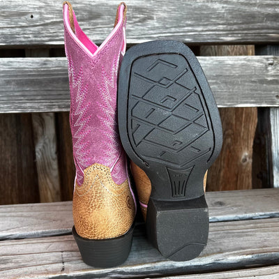 Ariat Girls' Pink Futurity Western Boots - Korvel