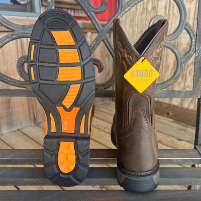 Men's Brown Composite Toe Waterproof Workhog Boots - Korvel