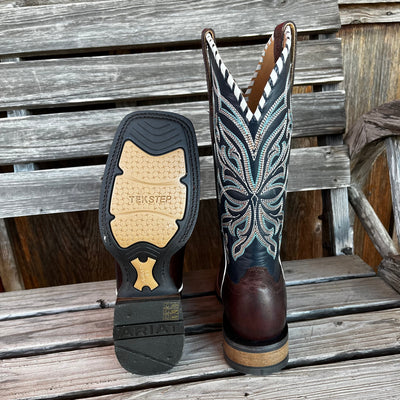 Ariat Women's Brown Showdown Boots with Navy Accents - Korvel