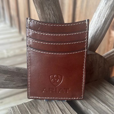Ariat Blue Southwestern Embroidered Money Clip - Korvel