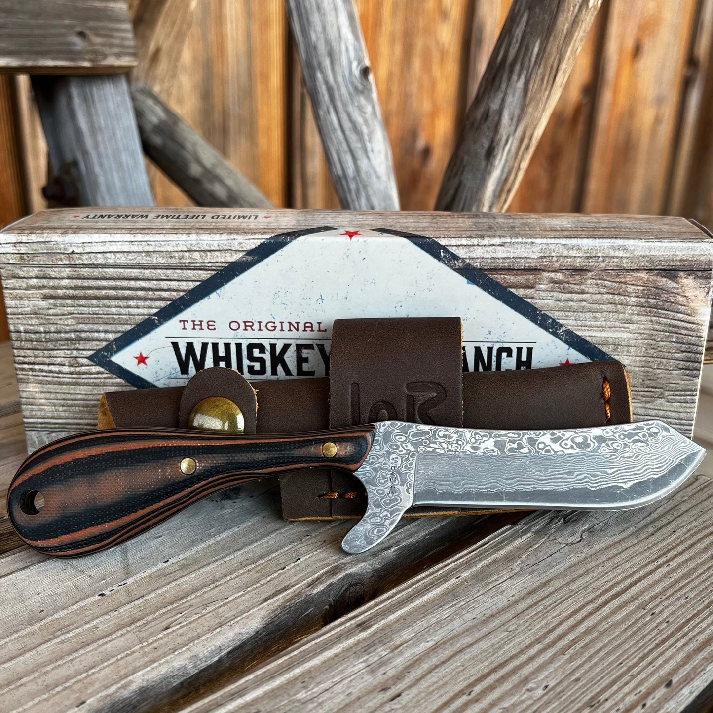 Premium Damascus Bullcutter Knife for Outdoor Adventures - Korvel