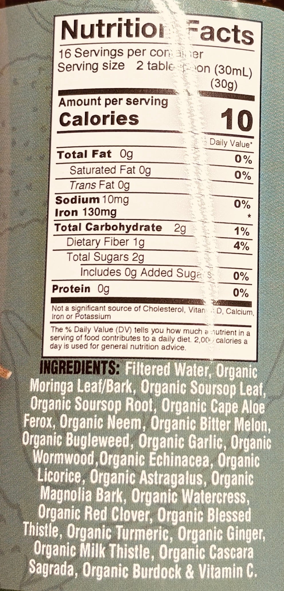 Mélange Liquide de Moringa et de Graviola Bio