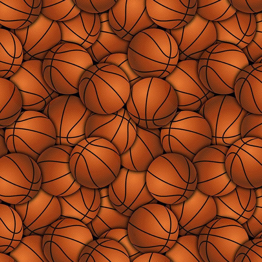 Tissu de basketball orange - 44"/45" par yard