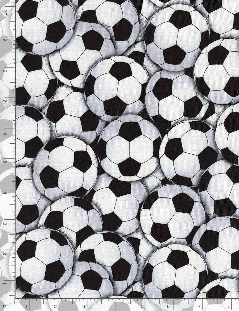 Tissu de Ballons de Soccer Blanc - Collection Fitness Fanatic