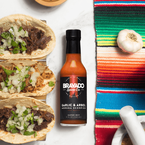 Scorpion Pepper Hot Sauce – Ultra-Hot Garlic & Árbol Chili Blend