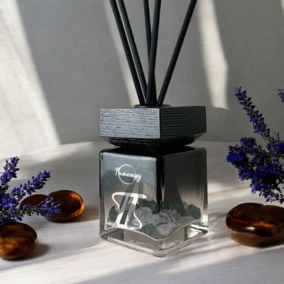 Gemini Zodiac Crystal-Infused Reed Diffuser - Midnight Tides Aroma