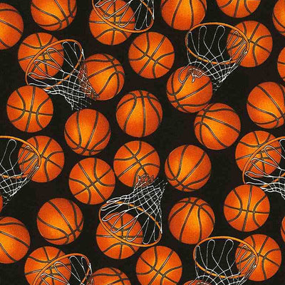 Tela de Baloncesto y Aros Negra - 44"/45" Por Yarda