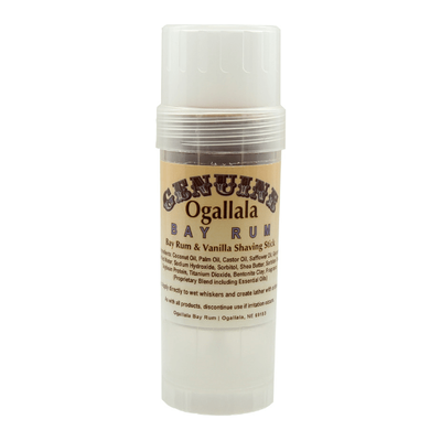 Ogallala Bay Rum & Vanilla Shaving Stick - 2.5 Oz