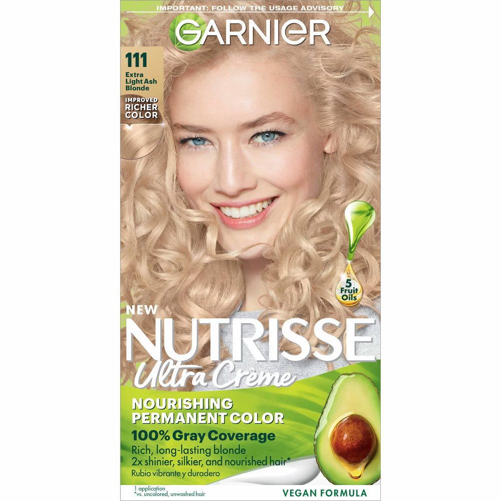 Garnier Nutrisse Ultra Color Crème Colorante Nourrissante 111 Blond Cendré Extra Clair