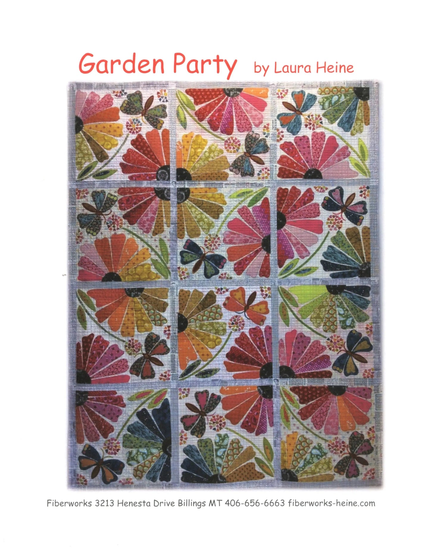 Patrón de Colcha de Apliqué Garden Party por Laura Heine