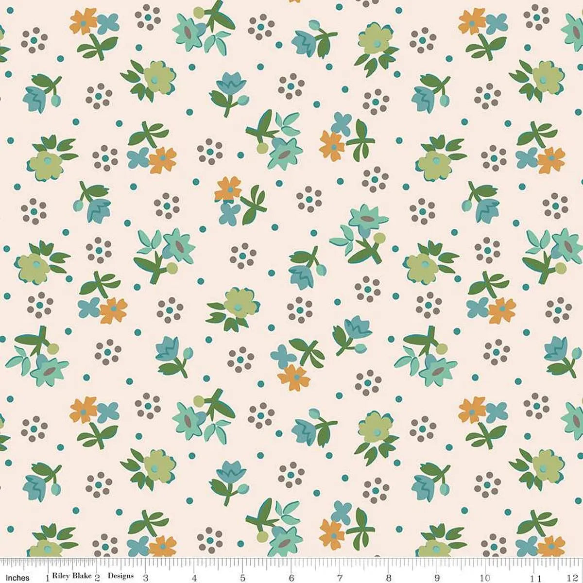 Tissu large en coton Gentler Times Reunion Pebble