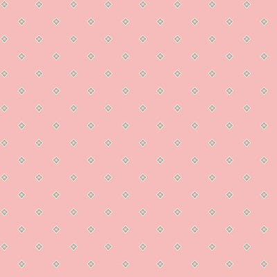 Geo Pink Meadow Blush Cotton Fabric - 43"/44" Per Yard