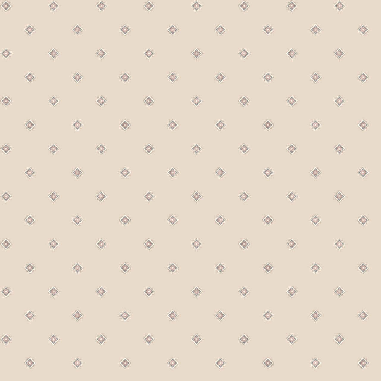 Geo Tan Meadow Blush Cotton Fabric - 43"/44" Per Yard