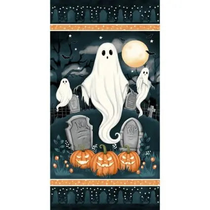 Ghosts in the Graveyard Cotton Panel