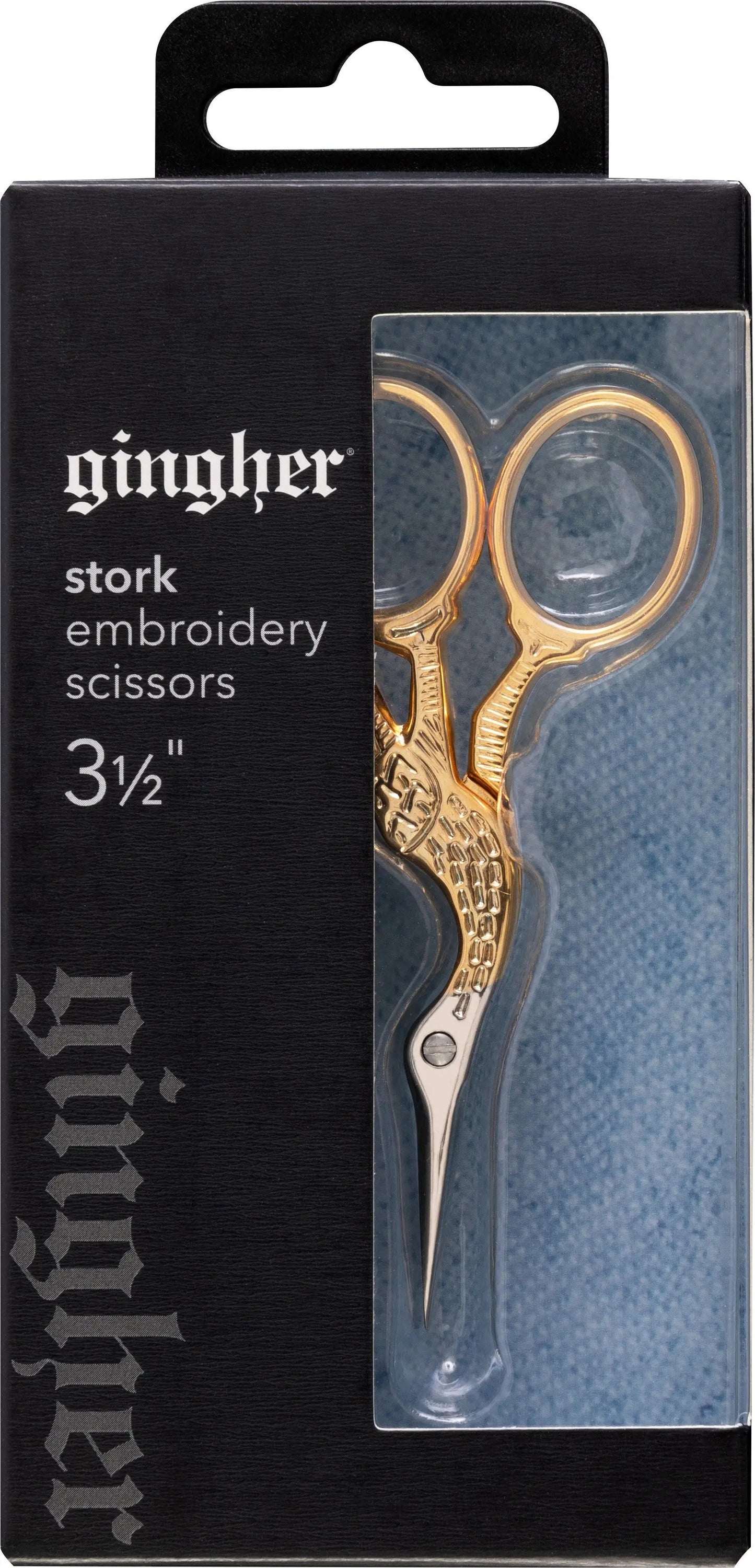 Tijeras de bordado Gingher de 3.5 pulgadas en forma de cigüeña