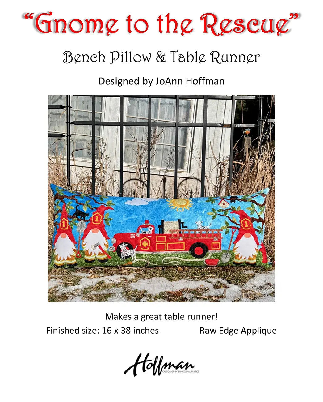 Gnome to the Rescue Bench Pillow & Table Runner Pattern