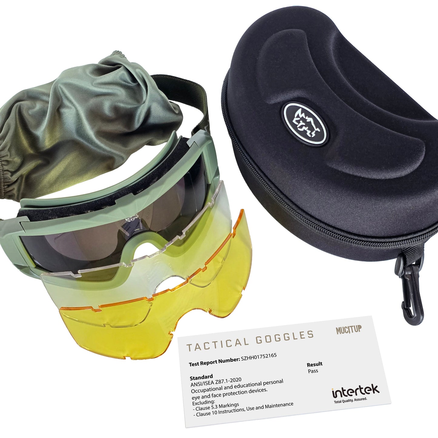 Lunettes tactiques MUCITUP Pro avec kit de 3 lentilles