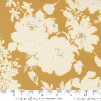 Gold Arabesque Whisper Honey Cotton Fabric - 44"/45" Per Yard