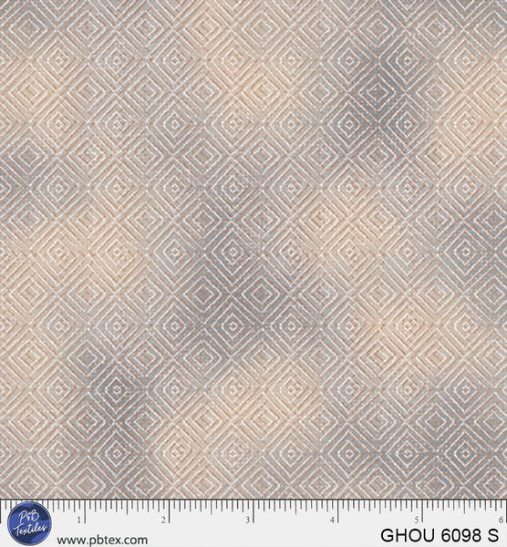 Golden Hour Sand Diamonds Cotton Fabric - 44"/45" Per Yard