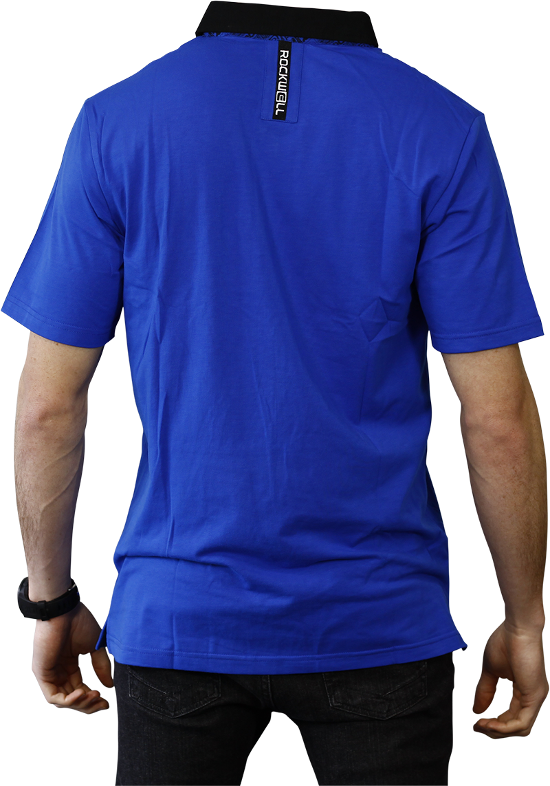 Polo à poche Rockwell en tri-blend - Bleu
