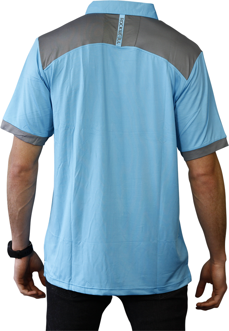 Polo de Poliéster Mezclado Rockwell - Tiburón/Gris