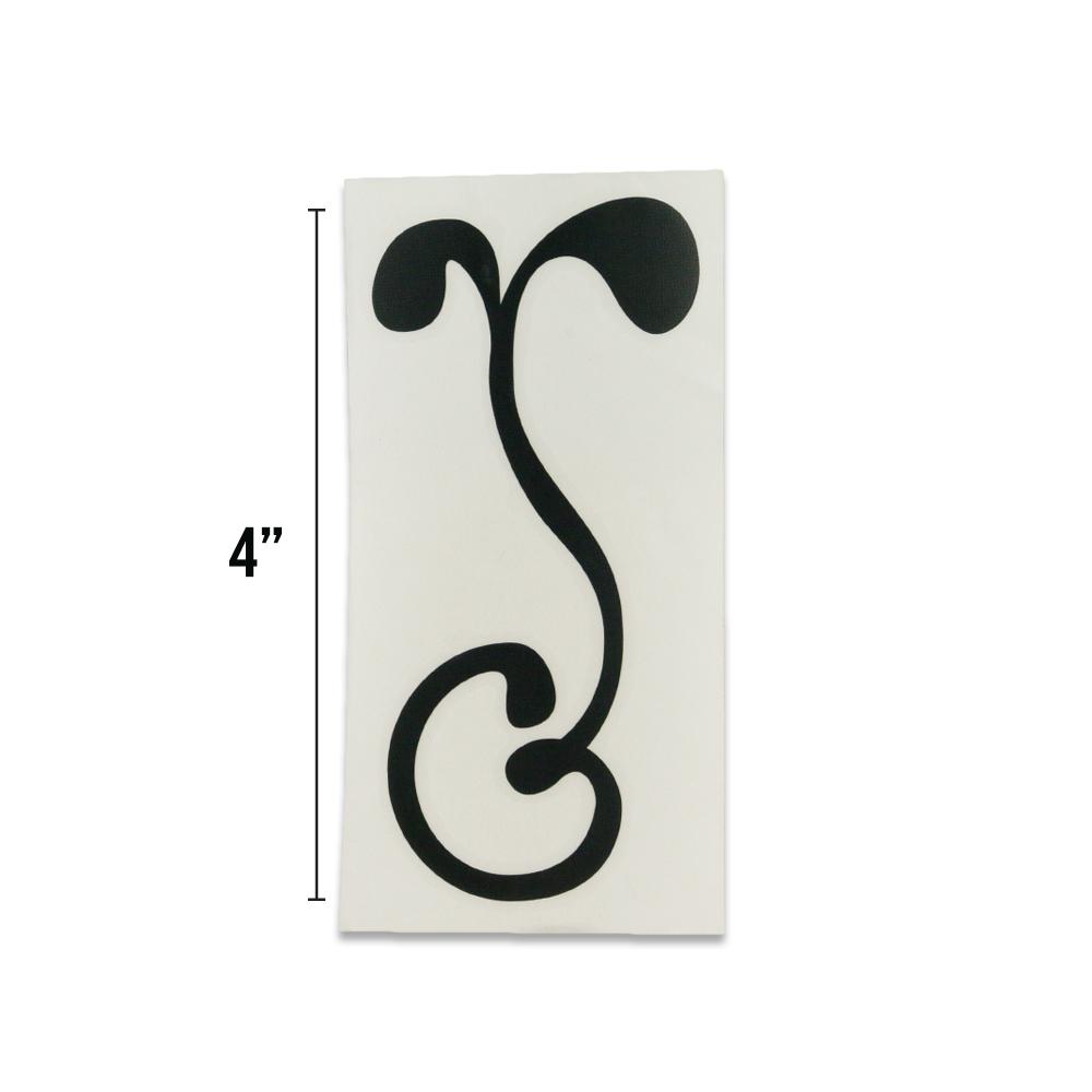 Autocollant G Sprout 4" Black Kiss Cut