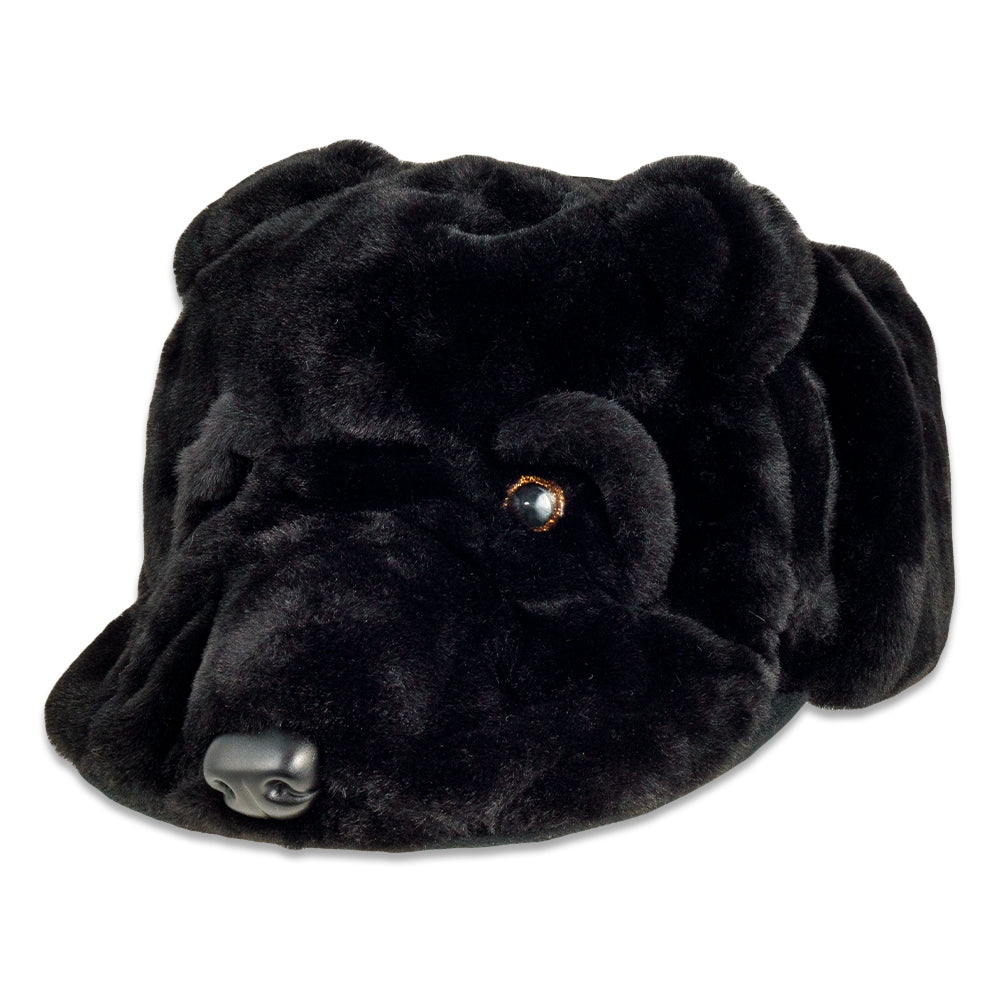 Casquette Snapback en Fourrure d'Ours Noir avec Oreilles