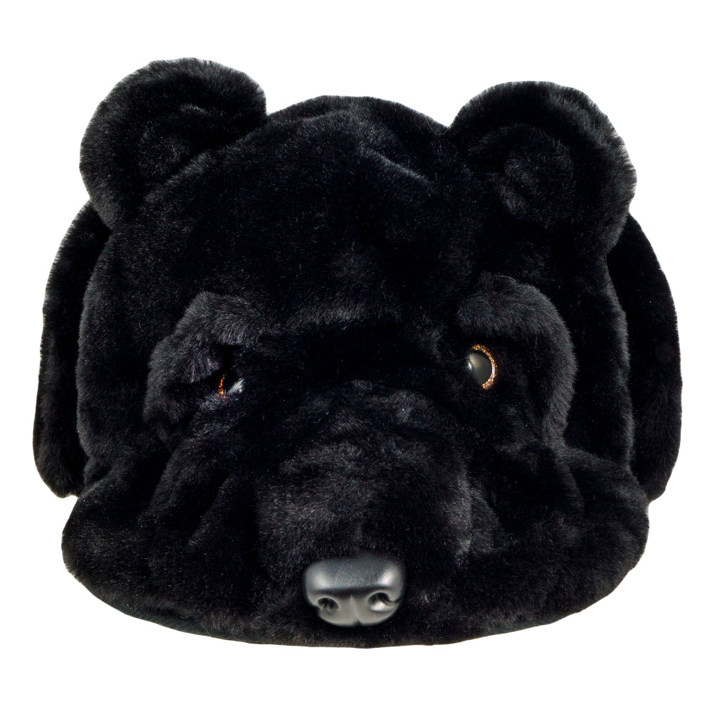 Gorra Snapback de Piel de Oso Negro con Orejeras