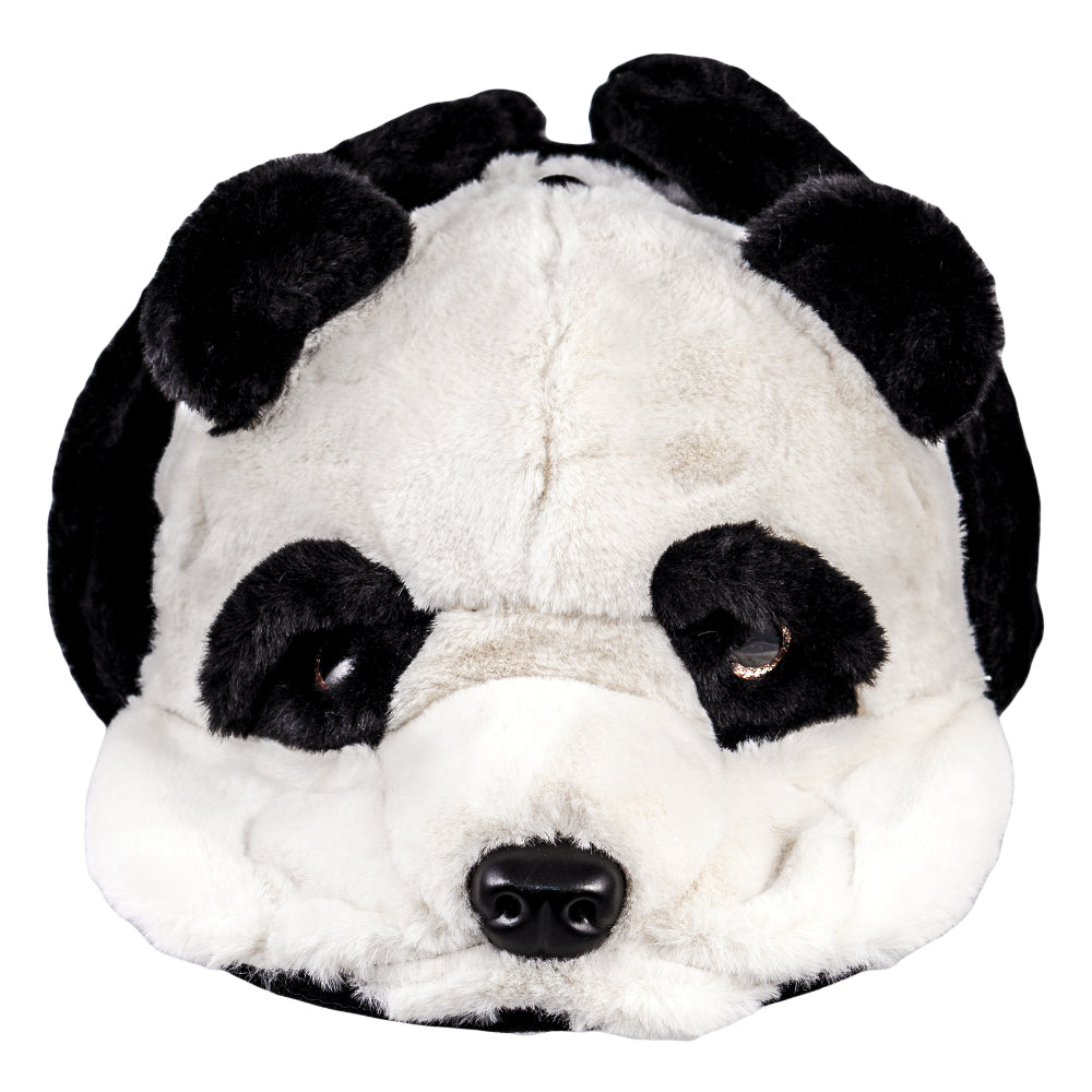 Panda Bear Fur Earflap Hat for Winter Adventures
