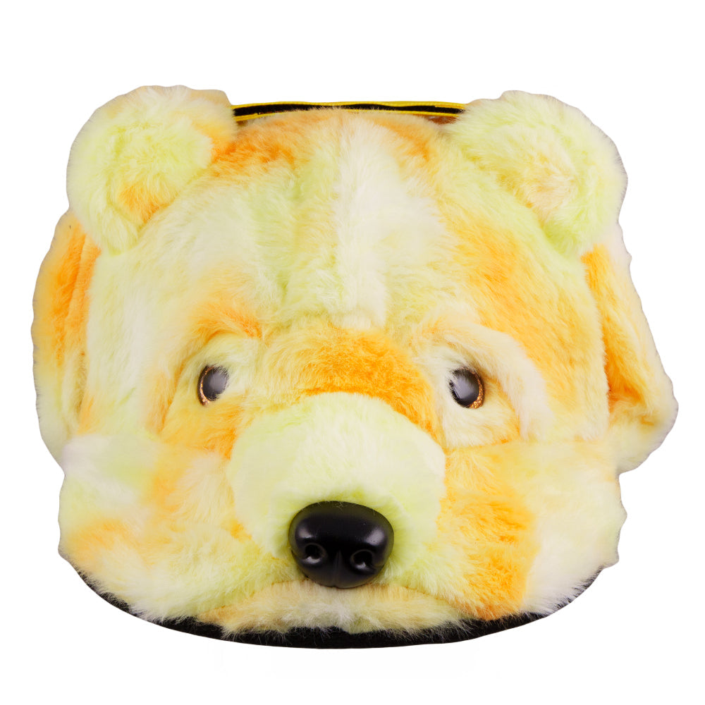 Cozy Orange Bear Fur Earflap Snapback Cap