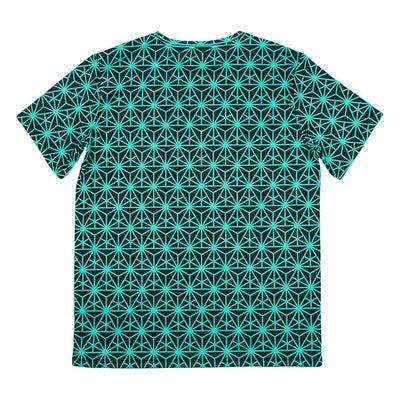 Geo Triangles Teal Athletic T-Shirt