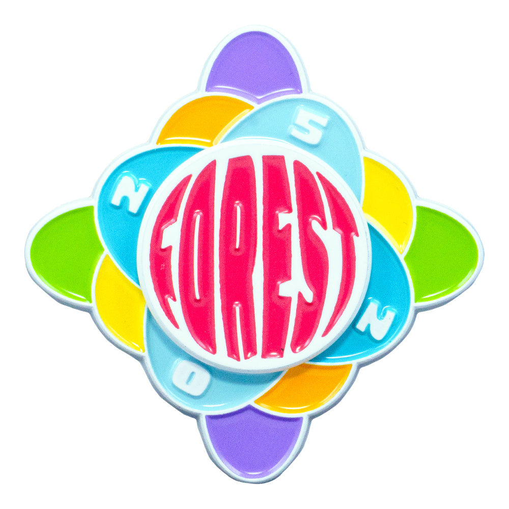 Pin de Spinner Arcoíris Electric Forest 2025