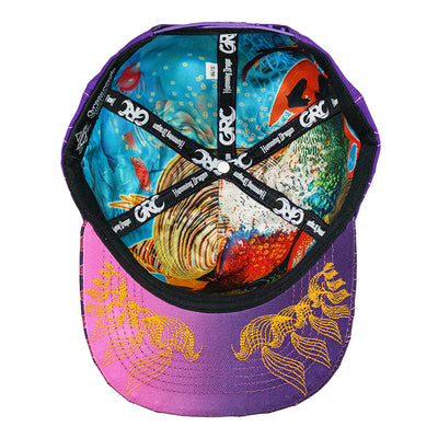 Android Jones Humming Dragon Purple Snapback Hat - Korvel