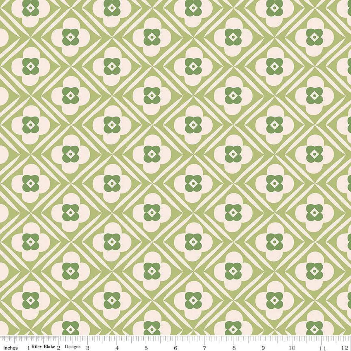 Tissu Green Bee Plaids Hugs Wideback par yard