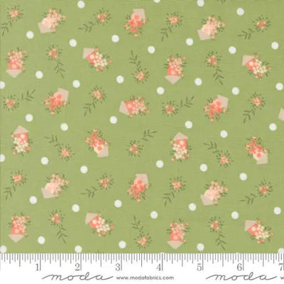 Green Abloom Cucumber Birdhouses Fabric - 44"/45" Per Yard