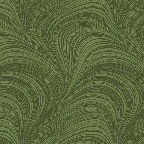 Green Color Wave Texture Flannel Wideback Fabric per Yard