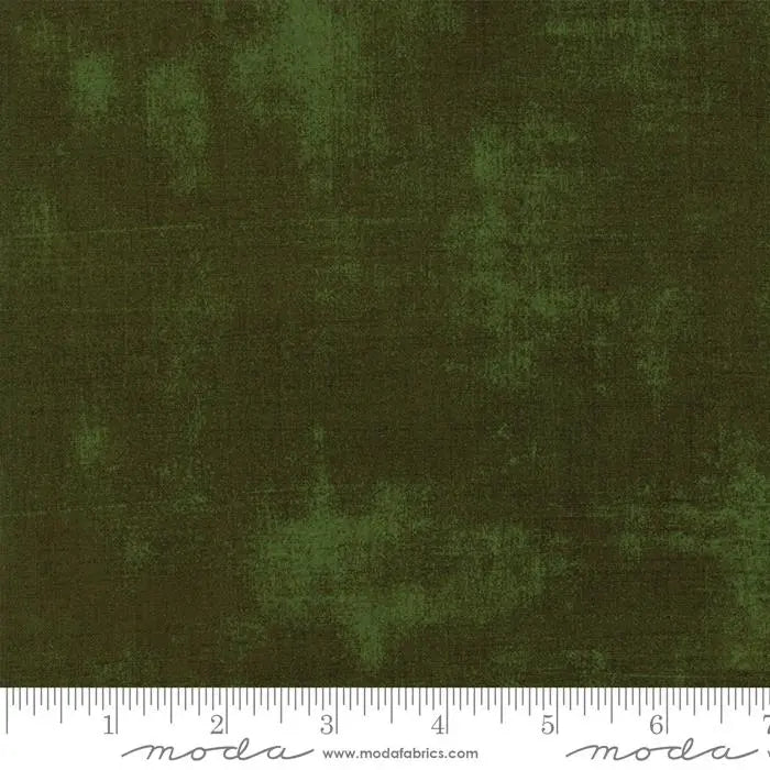 Green Grunge Basics Rifle Green Fabric - 44"/45" Per Yard