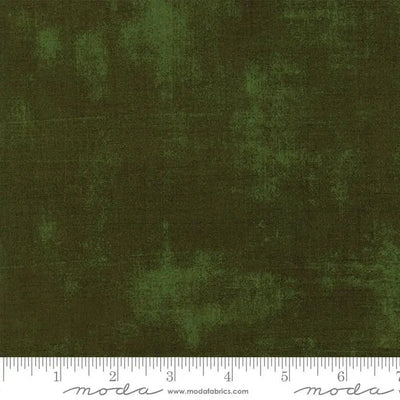 Green Grunge Basics Rifle Green Fabric - 44"/45" Per Yard