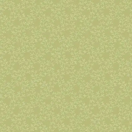 Green Lace Leaf Cotton Fabric - 43"/44" Per Yard