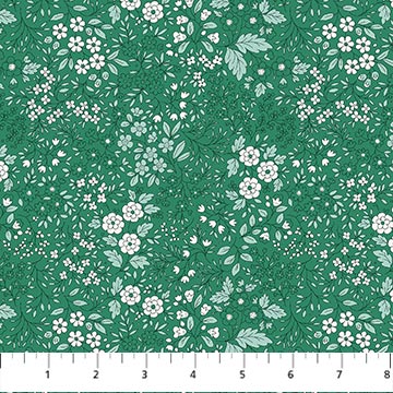 Green Prairie Pocket Posies Cotton Fabric - 44"/45" Per Yard