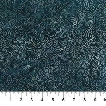 Grey Charcoal Matera Cotton Batik Wideback Fabric per Yard