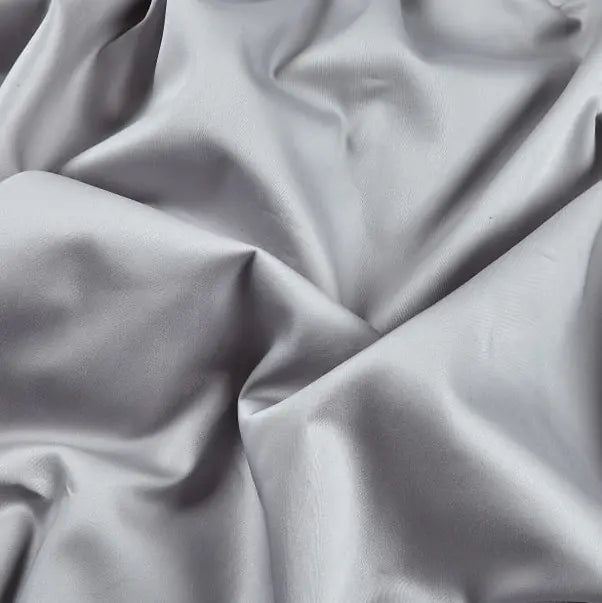 Tela de Saten de Algodón Gris Premium por Yarda