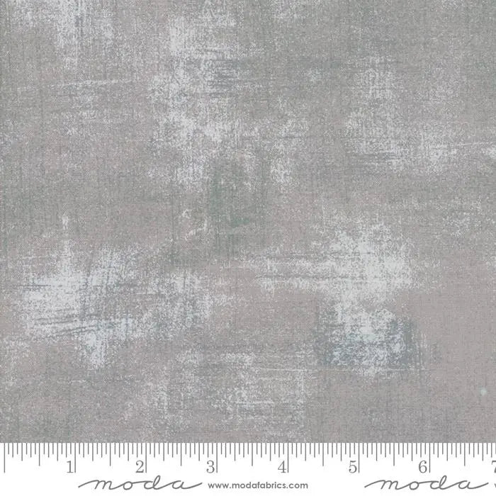Grey Grunge Basics Silver Fabric 44"/45" Per Yard