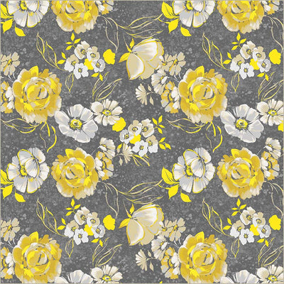 Tela de Algodón Grey Verona Fiori - Calidad Premium