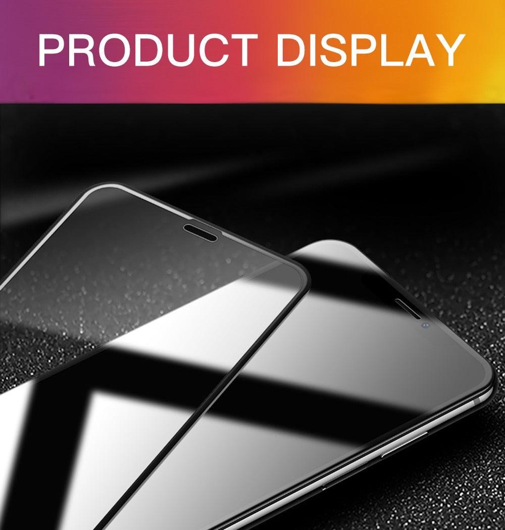 Protector de Pantalla de Vidrio Templado 20D de Cobertura Completa para iPhone