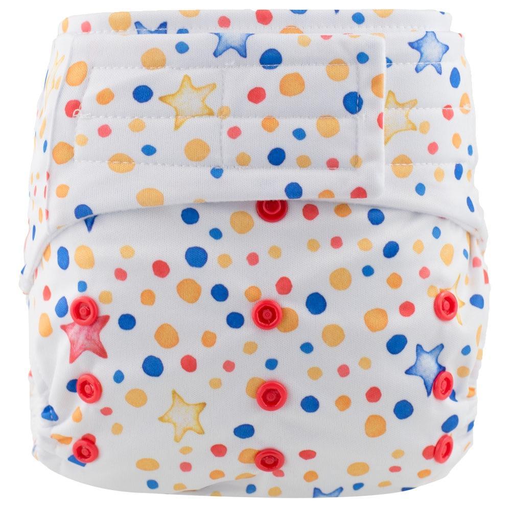 Pañal de bolsillo con ganchos y lazos - Pañal de tela lavable e impermeable