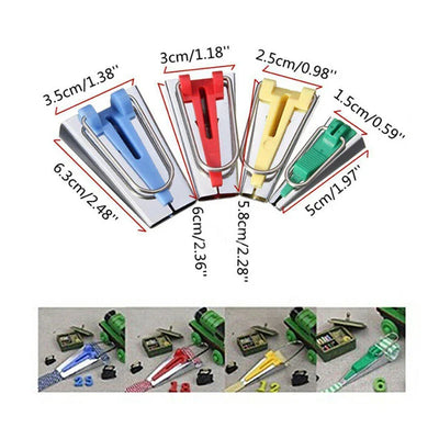 16pcs Household Electric Sewing Bias Tape Machine Kit Fabric Bias Binding Tape Suits DIY Sewing Tools - Korvel