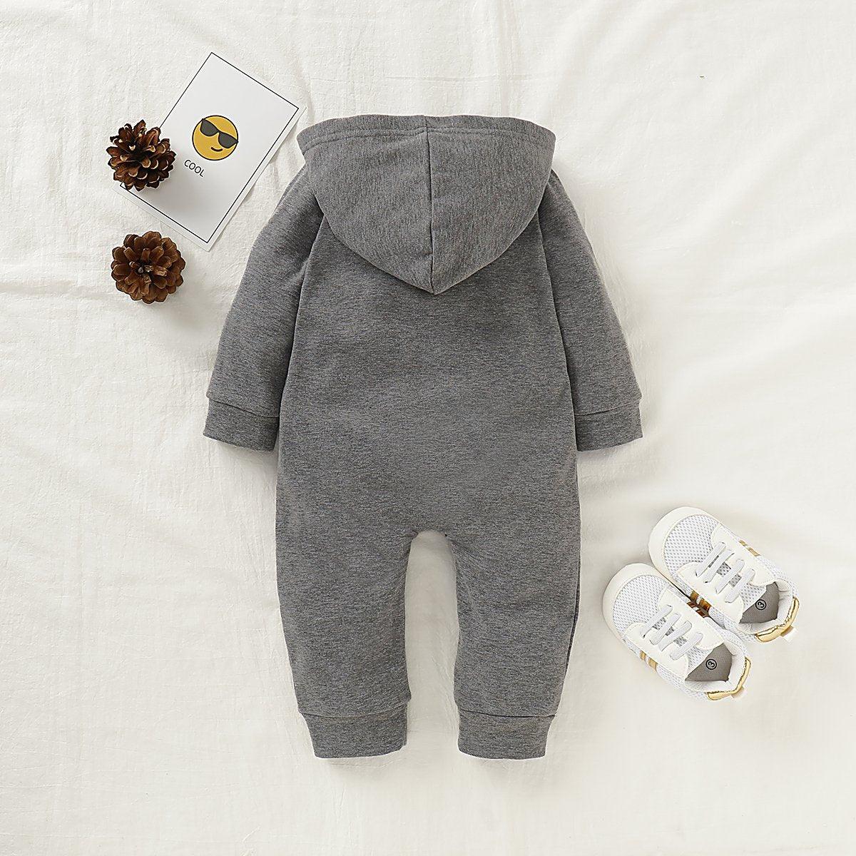 Premium Newborn Hooded Romper with Pockets