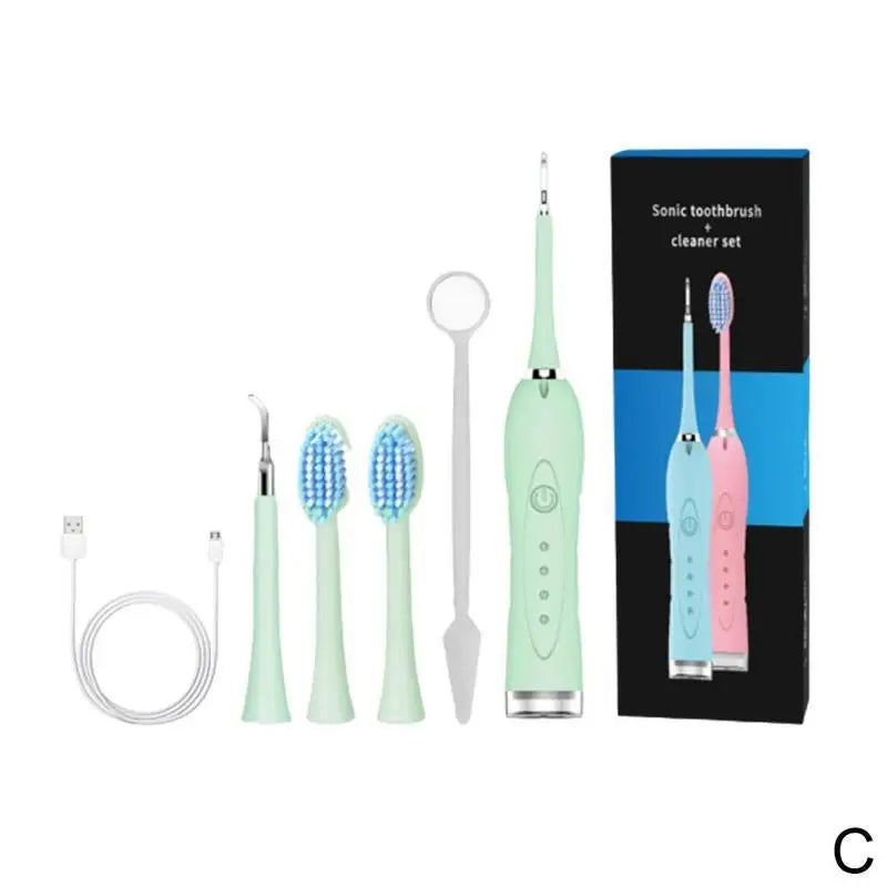 Electric Tartar Remover Tartar Ultrasonic Whitening USB Rechargeable Tooth Cleaner Portable Household Dental Calculus Remover - Korvel