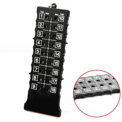 18 Holes Golf Stroke Counters Outdoor Golf Stroke Putt Score Card Score Counter With Key Chain Black - Korvel